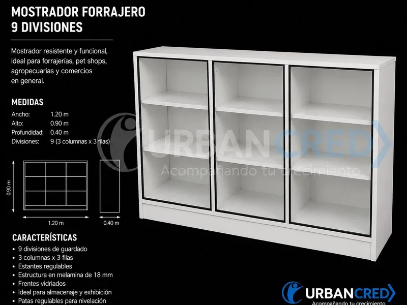 Mostrador forrajero 9 divisiones