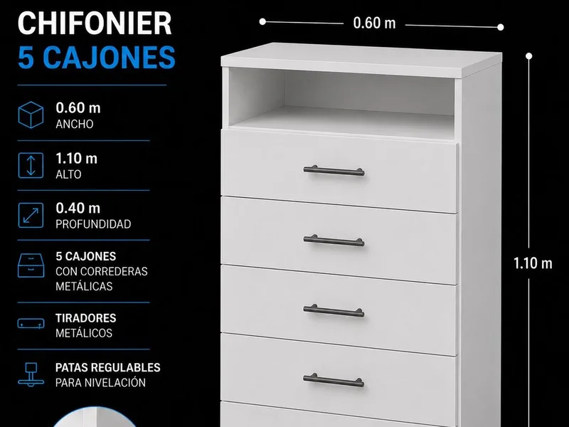Chifonier 5 cajones